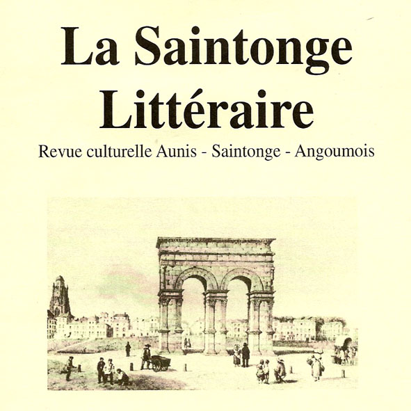 Dessin de l`arc Romain de Saintes et titre de la Revue